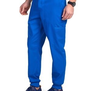 Landau Royal Blue Jogger Scrub Pants Men’s Small